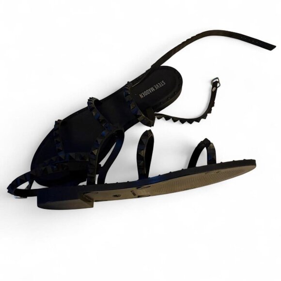 Steve Madden Travel-J Studded Jelly Flat Sandals. Women's Size 10 - Picture 5 of 6